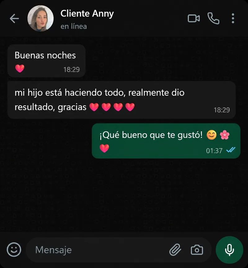 Testimonio de Anny: mi hijo está haciendo todo, realmente dio resultado